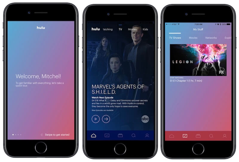 Onboarding in the Hulu app