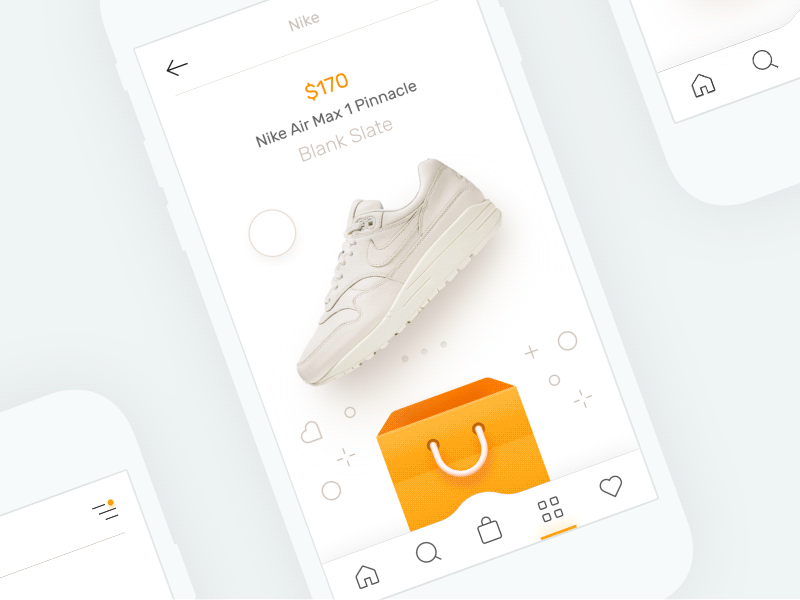 e-commerce app prototype design